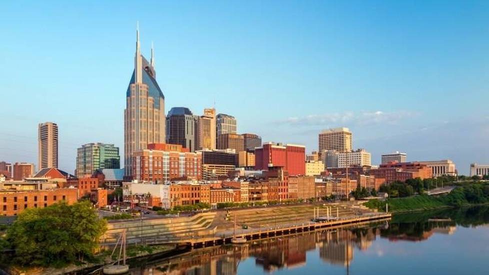 Nashville skyline from the river