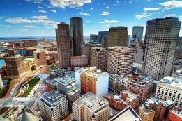 City skyline of downtown Boston during the day