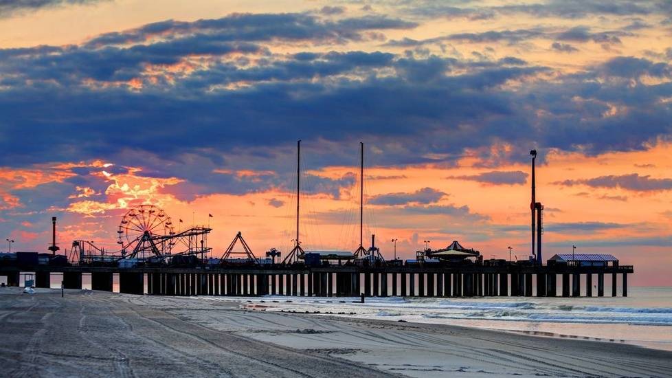Pier overlooking the water in New Jersey
