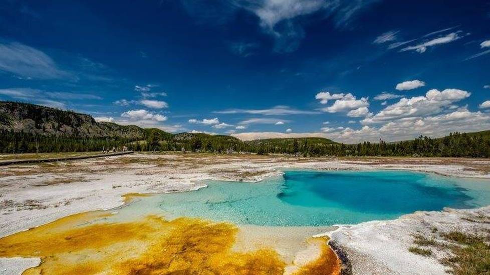 Thermal pool at Yellowstone National Park in Wyoming
