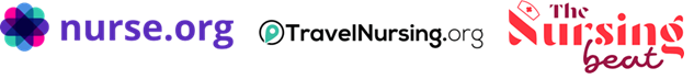 Logos for Nurse.org, TravelNursing.org, The Nursing Beat, all operated by Full Beaker, Inc.